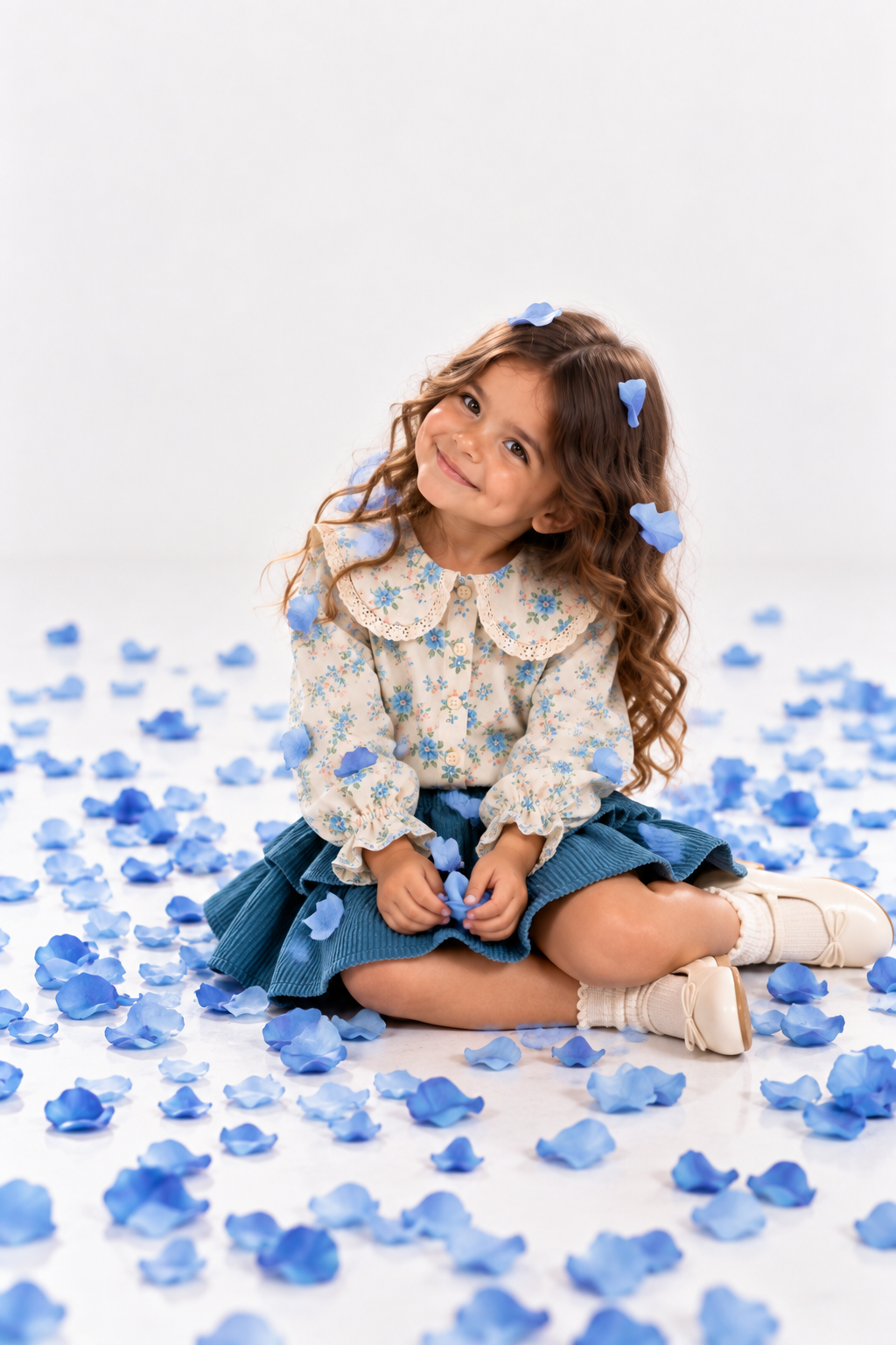 Blue Ruffle Set
