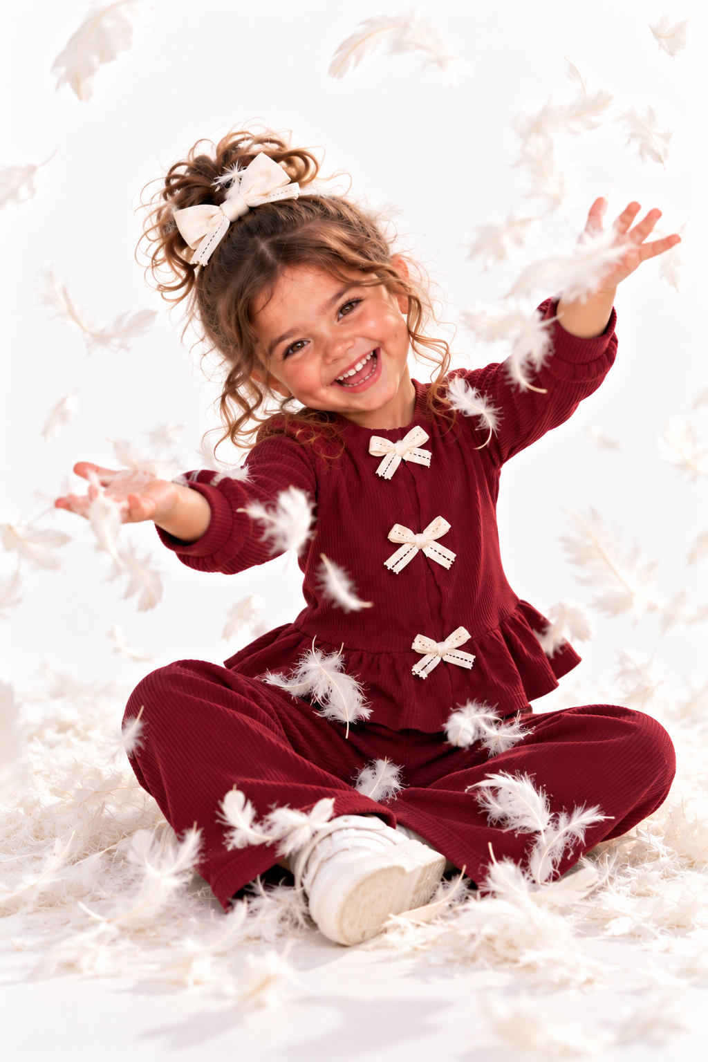 Burgundy Bow set
